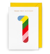 Lagom Design Your First Birthday Milestone Greeting Card